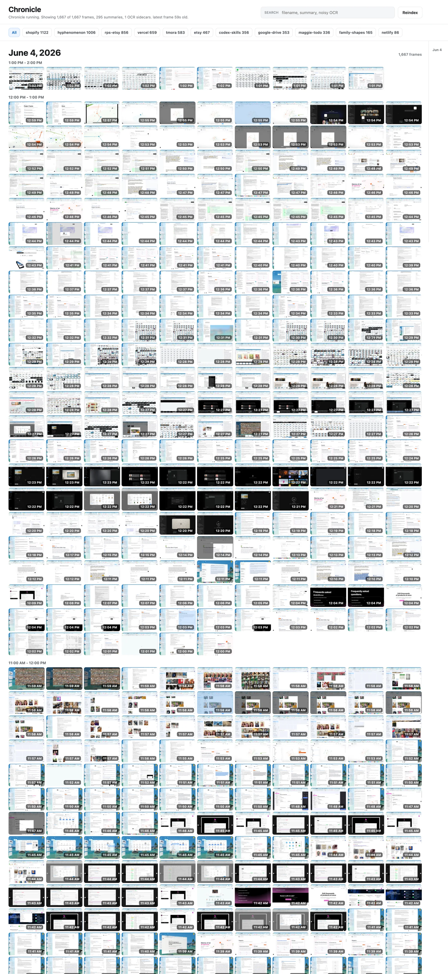 Chronicle visualizer timeline overview top segment